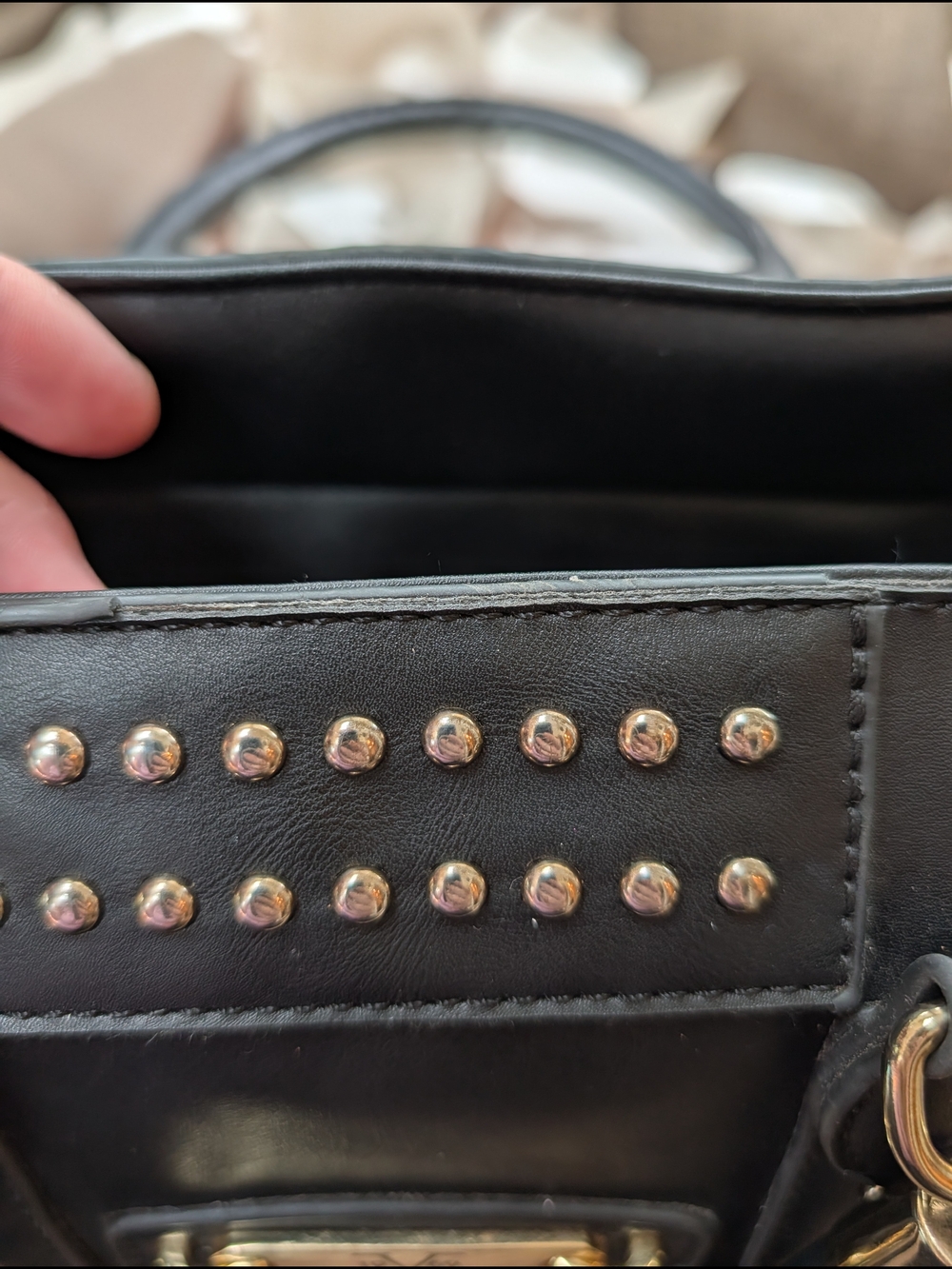 V1969 (Versace 1969 Abbigliamento Sportivo SRL Milano Italia) Studded Bag EUC - Picture 11 of 12